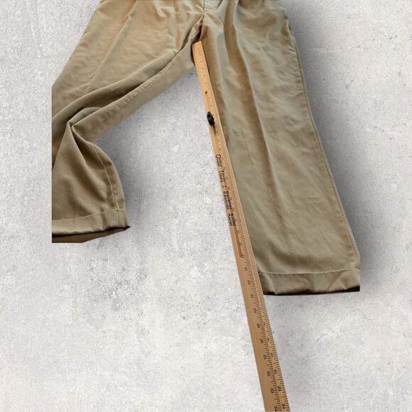 Brooks Brothers 346 Men’s Wool Dress Pants 40 Beige Pleated Cuffed Hem Egypt - Picture 3 of 9